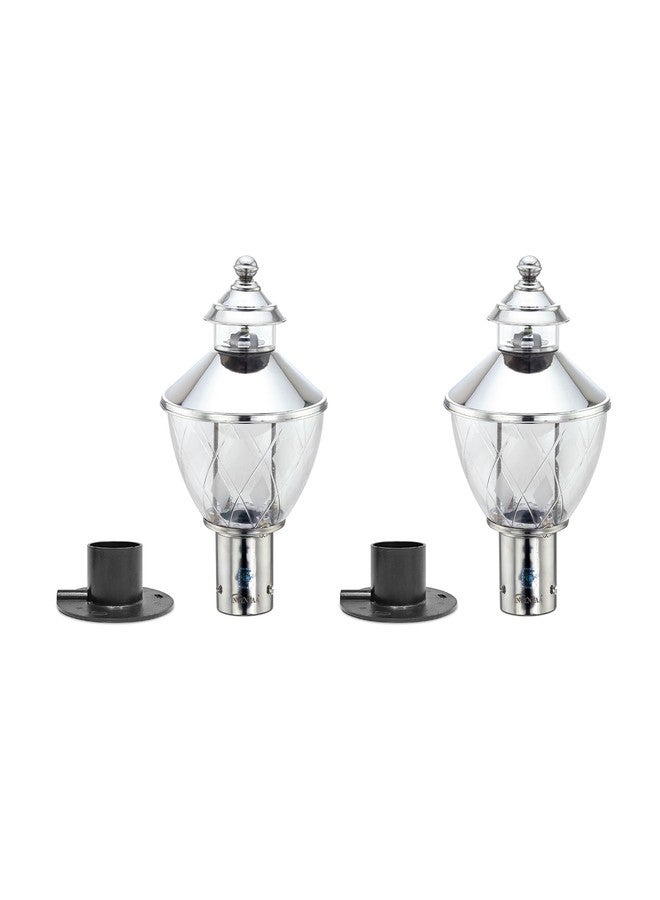 INVENTAA LED Gate Light for Home Gate Waterproof | IP65 Stainless Steel Finish Gate Light for Outdoor Home and Commercial Spaces | Compound Wall Lights Outdoor Waterproof (Pack of 2) - Image 1